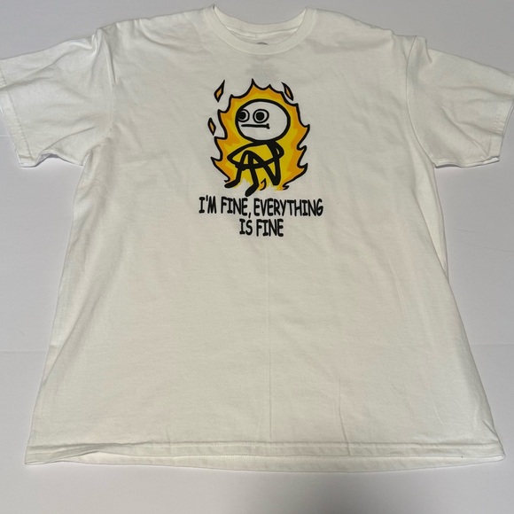 DOM I’m fine everything is fine men’s T shirt - Picture 3 of 8
